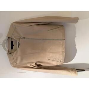 Cole Haan Pinkish Beige 100% Leather Jacket Medium